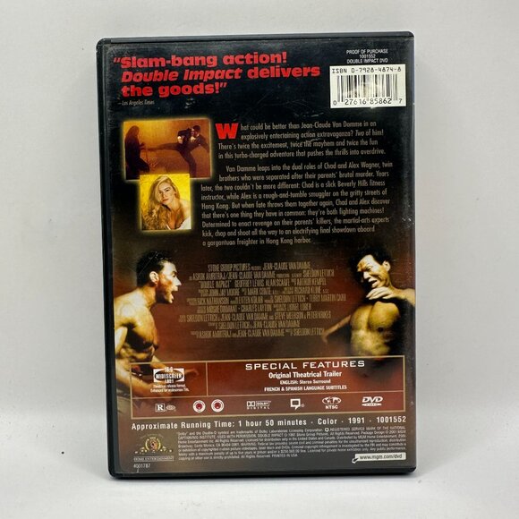 Jean-Claude Van Damme Double Impact DVD Movie Time Rated R MGM - Picture 2 of 3